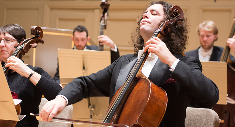 Principal Cellist Guy Fishman playing