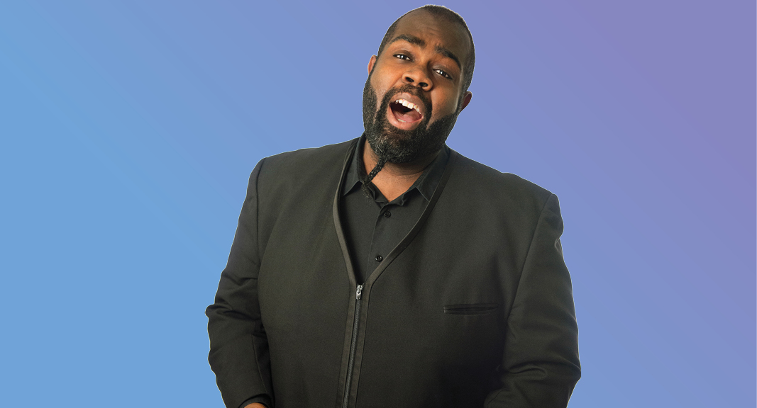 Countertenor Reginald Mobley singing