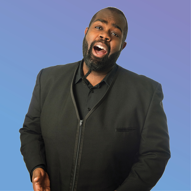 Countertenor Reginald Mobley singing
