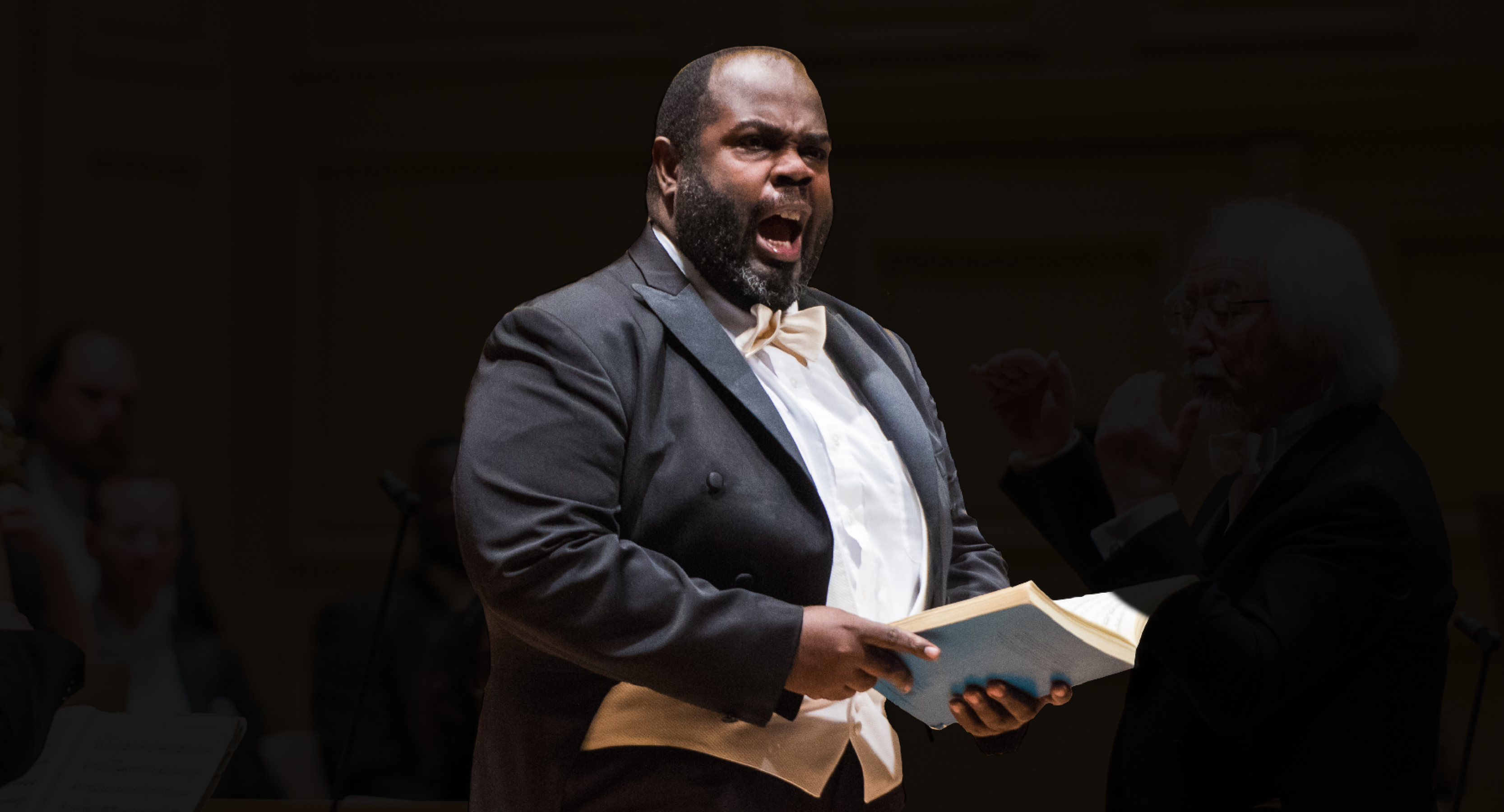 Countertenor Reginald Mobley singing