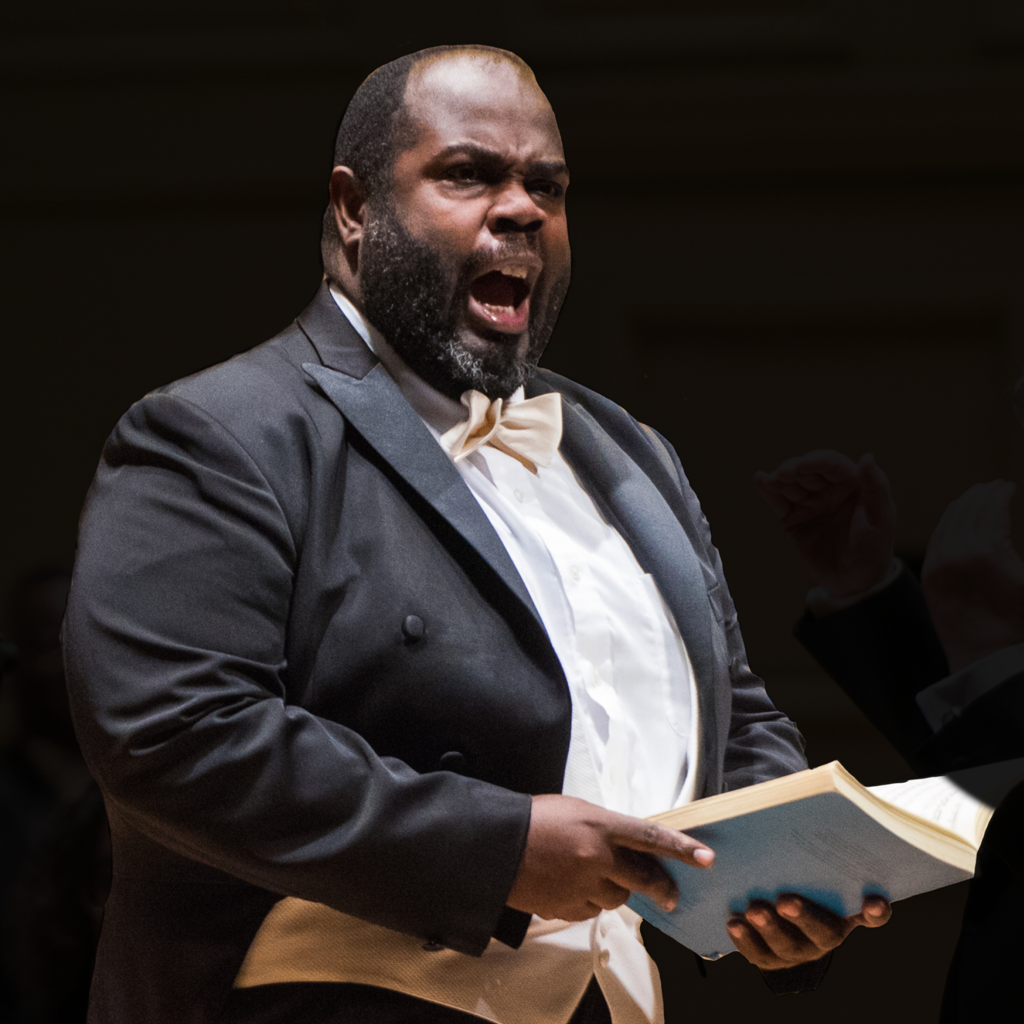 Countertenor Reginald Mobley singing