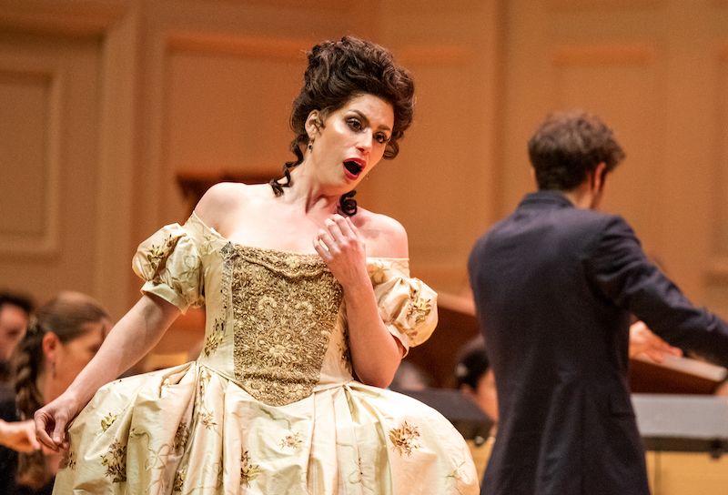 Soprano Jacquelyn Stucker as Countess Almaviva in a performance of Mozart’s The Marriage of Figaro with the H+H Orchestra and Chorus led by conductor Raphaël Pichon.
